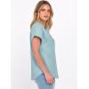 imageANRABESS Womens Spring Tops 2026 Short Sleeve Shirts Henley Dressy Casual Blouses V Neck Fashion Tunics Trendy Flowy ClothingLight Green Blue