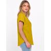 imageANRABESS Womens Spring Tops 2026 Short Sleeve Shirts Henley Dressy Casual Blouses V Neck Fashion Tunics Trendy Flowy ClothingYellow