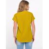 imageANRABESS Womens Spring Tops 2026 Short Sleeve Shirts Henley Dressy Casual Blouses V Neck Fashion Tunics Trendy Flowy ClothingYellow