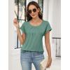 imageANRABESS Womens T Shirts Pleated Short Sleeve Tops Summer Business Casual Dressy Blouses 2026 Cute Fashion ClothesGreen