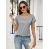 imageANRABESS Womens T Shirts Pleated Short Sleeve Tops Summer Business Casual Dressy Blouses 2026 Cute Fashion ClothesGrey