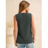 imageANRABESS Womens Tank Top Waffle Knit Sleeveless Henley Shirts 2026 Summer Loose Button Up V Neck Dressy Casual Tops ClothesArmy Green