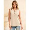 imageANRABESS Womens Tank Top Waffle Knit Sleeveless Henley Shirts 2026 Summer Loose Button Up V Neck Dressy Casual Tops ClothesBeige