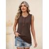 imageANRABESS Womens Tank Top Waffle Knit Sleeveless Henley Shirts 2026 Summer Loose Button Up V Neck Dressy Casual Tops ClothesBrown