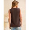 imageANRABESS Womens Tank Top Waffle Knit Sleeveless Henley Shirts 2026 Summer Loose Button Up V Neck Dressy Casual Tops ClothesBrown