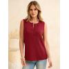 imageANRABESS Womens Tank Top Waffle Knit Sleeveless Henley Shirts 2026 Summer Loose Button Up V Neck Dressy Casual Tops ClothesRed