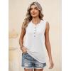 imageANRABESS Womens Tank Top Waffle Knit Sleeveless Henley Shirts 2026 Summer Loose Button Up V Neck Dressy Casual Tops ClothesWhite