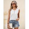 imageANRABESS Womens Tank Top Waffle Knit Sleeveless Henley Shirts 2026 Summer Loose Button Up V Neck Dressy Casual Tops ClothesWhite