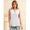 imageANRABESS Womens Tank Top Waffle Knit Sleeveless Henley Shirts 2026 Summer Loose Button Up V Neck Dressy Casual Tops ClothesWhite