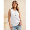 imageANRABESS Womens Tank Top Waffle Knit Sleeveless Henley Shirts 2026 Summer Loose Button Up V Neck Dressy Casual Tops ClothesWhite