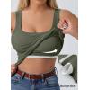 imageANRABESS Womens Tank Tops Built in Bra Summer Scoop Neck Sleeveless Basic Tee Ribbed Fitted Casual Shirts 2026 Trendy ClothesArmy Green