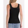 imageANRABESS Womens Tank Tops Built in Bra Summer Scoop Neck Sleeveless Basic Tee Ribbed Fitted Casual Shirts 2026 Trendy ClothesBlack