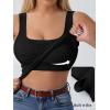 imageANRABESS Womens Tank Tops Built in Bra Summer Scoop Neck Sleeveless Basic Tee Ribbed Fitted Casual Shirts 2026 Trendy ClothesBlack