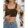 imageANRABESS Womens Tank Tops Built in Bra Summer Scoop Neck Sleeveless Basic Tee Ribbed Fitted Casual Shirts 2026 Trendy ClothesCoffee