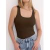 imageANRABESS Womens Tank Tops Built in Bra Summer Scoop Neck Sleeveless Basic Tee Ribbed Fitted Casual Shirts 2026 Trendy ClothesCoffee