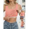 imageANRABESS Womens Tank Tops Built in Bra Summer Scoop Neck Sleeveless Basic Tee Ribbed Fitted Casual Shirts 2026 Trendy ClothesCoral