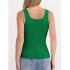 imageANRABESS Womens Tank Tops Built in Bra Summer Scoop Neck Sleeveless Basic Tee Ribbed Fitted Casual Shirts 2026 Trendy ClothesGreen