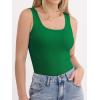 imageANRABESS Womens Tank Tops Built in Bra Summer Scoop Neck Sleeveless Basic Tee Ribbed Fitted Casual Shirts 2026 Trendy ClothesGreen