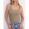 imageANRABESS Womens Tank Tops Built in Bra Summer Scoop Neck Sleeveless Basic Tee Ribbed Fitted Casual Shirts 2026 Trendy ClothesKhaki