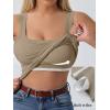 imageANRABESS Womens Tank Tops Built in Bra Summer Scoop Neck Sleeveless Basic Tee Ribbed Fitted Casual Shirts 2026 Trendy ClothesKhaki