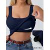 imageANRABESS Womens Tank Tops Built in Bra Summer Scoop Neck Sleeveless Basic Tee Ribbed Fitted Casual Shirts 2026 Trendy ClothesNavy Blue