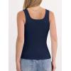 imageANRABESS Womens Tank Tops Built in Bra Summer Scoop Neck Sleeveless Basic Tee Ribbed Fitted Casual Shirts 2026 Trendy ClothesNavy Blue
