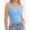 imageANRABESS Womens Tank Tops Built in Bra Summer Scoop Neck Sleeveless Basic Tee Ribbed Fitted Casual Shirts 2026 Trendy ClothesSky Blue