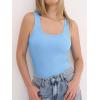 imageANRABESS Womens Tank Tops Built in Bra Summer Scoop Neck Sleeveless Basic Tee Ribbed Fitted Casual Shirts 2026 Trendy ClothesSky Blue