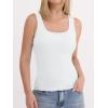 imageANRABESS Womens Tank Tops Built in Bra Summer Scoop Neck Sleeveless Basic Tee Ribbed Fitted Casual Shirts 2026 Trendy ClothesWhite