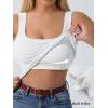 imageANRABESS Womens Tank Tops Built in Bra Summer Scoop Neck Sleeveless Basic Tee Ribbed Fitted Casual Shirts 2026 Trendy ClothesWhite