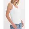 imageANRABESS Womens Tank Tops Built in Bra Summer Scoop Neck Sleeveless Basic Tee Ribbed Fitted Casual Shirts 2026 Trendy ClothesWhite