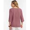 imageANRABESS Womens Tops 34 Sleeve Dressy Casual V Neck Henley Tee Shirts 2026 Summer Business Work Blouses Fashion ClothesDusty Rose