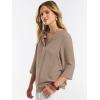 imageANRABESS Womens Tops 34 Sleeve Dressy Casual V Neck Henley Tee Shirts 2026 Summer Business Work Blouses Fashion ClothesYellow Khaki