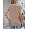 imageANRABESS Womens Tops Dressy Casual Cap Sleeve Summer Work Blouses Textured V Neck Henley Shirts 2026 Trendy Business OutfitsYellow Khaki