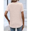 imageANRABESS Womens Tops Short Sleeve Henley Shirts Dressy Casual Blouse Summer Cute Tshirt 2026 Spring Lightweight Tunic SweaterBegie