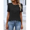 imageANRABESS Womens Tops Short Sleeve Henley Shirts Dressy Casual Blouse Summer Cute Tshirt 2026 Spring Lightweight Tunic SweaterBlack