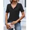 imageANRABESS Womens Tops Short Sleeve Henley Shirts Dressy Casual Blouse Summer Cute Tshirt 2026 Spring Lightweight Tunic SweaterBlack