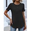 imageANRABESS Womens Tops Short Sleeve Henley Shirts Dressy Casual Blouse Summer Cute Tshirt 2026 Spring Lightweight Tunic SweaterBlack