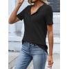 imageANRABESS Womens Tops Short Sleeve Henley Shirts Dressy Casual Blouse Summer Cute Tshirt 2026 Spring Lightweight Tunic SweaterBlack