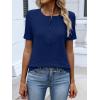 imageANRABESS Womens Tops Short Sleeve Henley Shirts Dressy Casual Blouse Summer Cute Tshirt 2026 Spring Lightweight Tunic SweaterDeep Blue