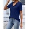 imageANRABESS Womens Tops Short Sleeve Henley Shirts Dressy Casual Blouse Summer Cute Tshirt 2026 Spring Lightweight Tunic SweaterDeep Blue