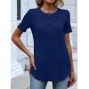 imageANRABESS Womens Tops Short Sleeve Henley Shirts Dressy Casual Blouse Summer Cute Tshirt 2026 Spring Lightweight Tunic SweaterDeep Blue