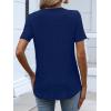 imageANRABESS Womens Tops Short Sleeve Henley Shirts Dressy Casual Blouse Summer Cute Tshirt 2026 Spring Lightweight Tunic SweaterDeep Blue