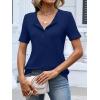 imageANRABESS Womens Tops Short Sleeve Henley Shirts Dressy Casual Blouse Summer Cute Tshirt 2026 Spring Lightweight Tunic SweaterDeep Blue
