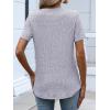 imageANRABESS Womens Tops Short Sleeve Henley Shirts Dressy Casual Blouse Summer Cute Tshirt 2026 Spring Lightweight Tunic SweaterGrey