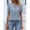 imageANRABESS Womens Tops Short Sleeve Henley Shirts Dressy Casual Blouse Summer Cute Tshirt 2026 Spring Lightweight Tunic SweaterLight Blue