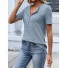 imageANRABESS Womens Tops Short Sleeve Henley Shirts Dressy Casual Blouse Summer Cute Tshirt 2026 Spring Lightweight Tunic SweaterLight Blue