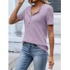 imageANRABESS Womens Tops Short Sleeve Henley Shirts Dressy Casual Blouse Summer Cute Tshirt 2026 Spring Lightweight Tunic SweaterLight Purple