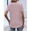 imageANRABESS Womens Tops Short Sleeve Henley Shirts Dressy Casual Blouse Summer Cute Tshirt 2026 Spring Lightweight Tunic SweaterPink