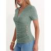 imageANRABESS Womens Tops Short Sleeve V Neck Sexy Ribbed Knit Slim Fit Lightweight Sweater 2026 Summer Dressy Casual TShirtsLight Green
